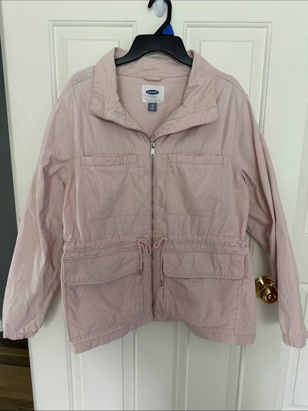 Old Navy Blush Utility Jacket with Drawstring Waist